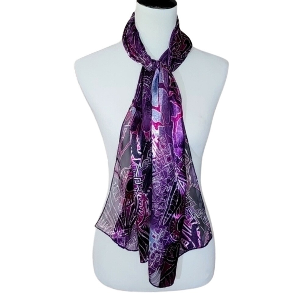 Unbranded Oblong Scarf Abstract Design